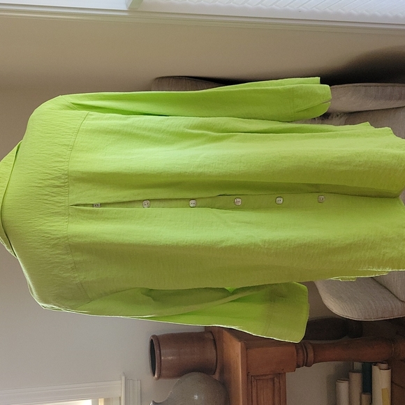 John Mark Collared Shirt - Lemon/Lime - Picture 3 of 8